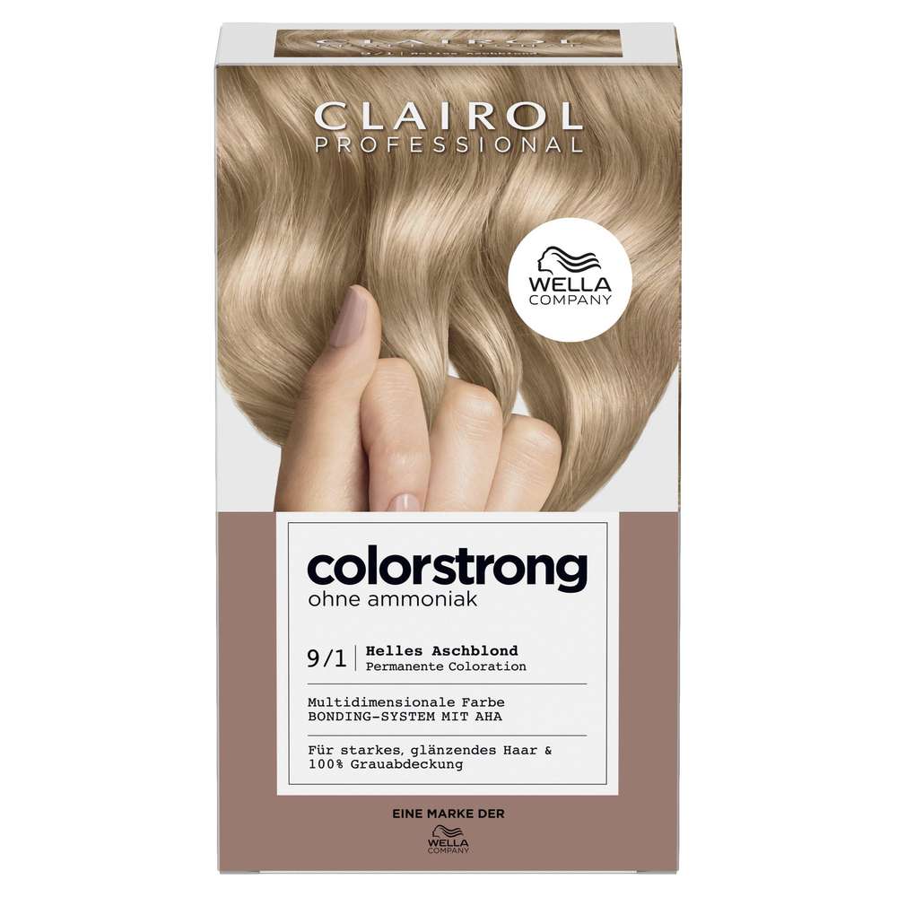 Produktabbildung Clairol Haarfarbe Colorstrong ohne Ammoniak, 9/1 Helles Aschblond