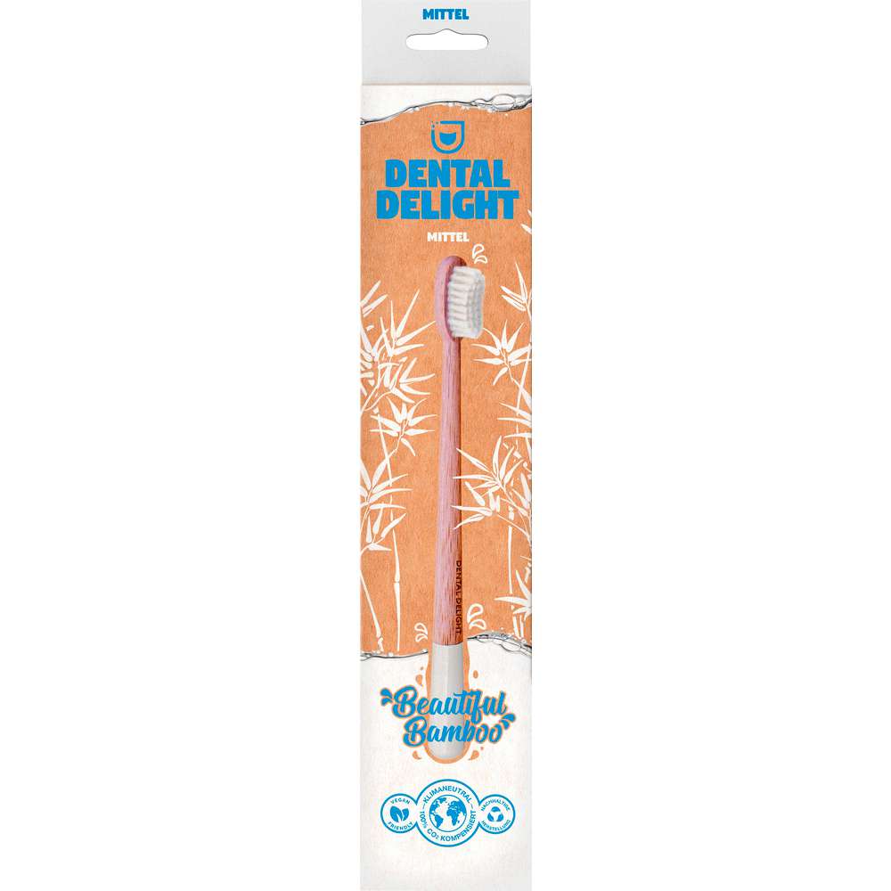 Produktabbildung Dental Delight Zahnbürste weiß Delight Bamboo, mittel