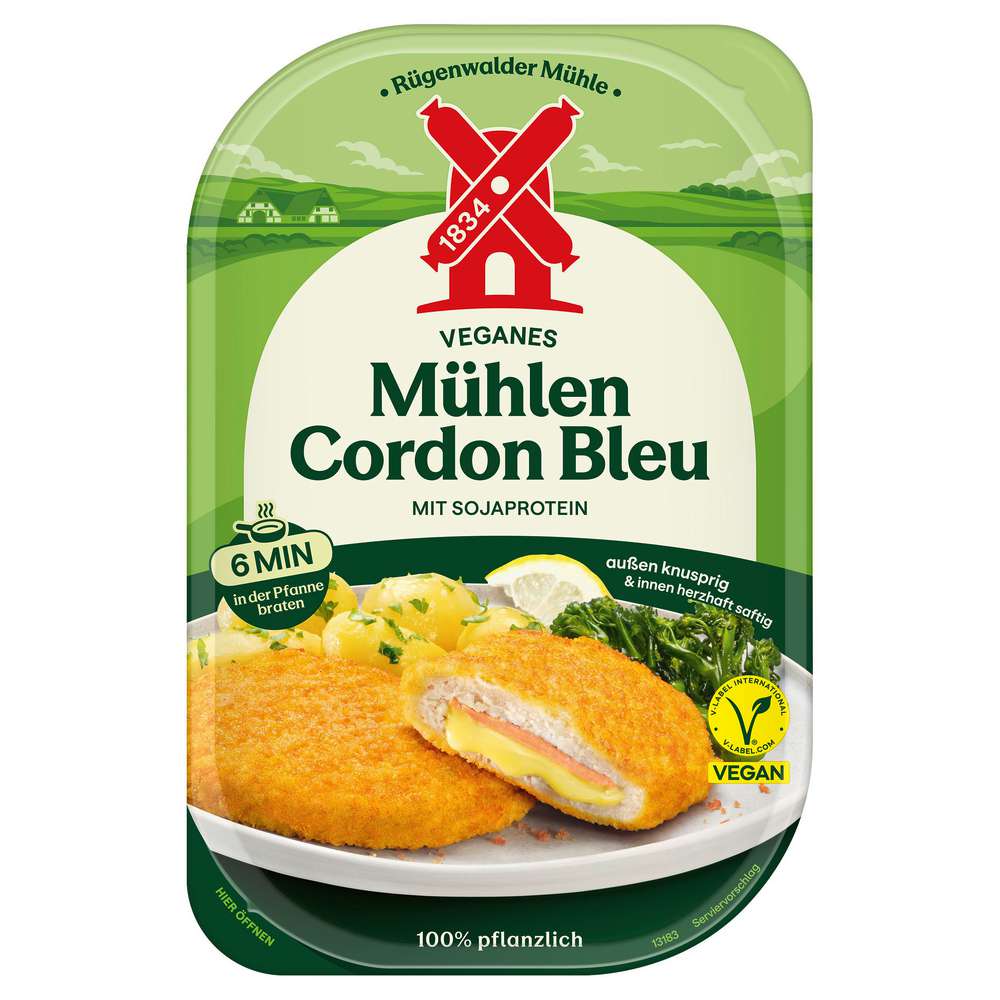 Produktabbildung Rügenwalder Mühle Vegetarische Mühlen Schnitzel, Cordon bleu