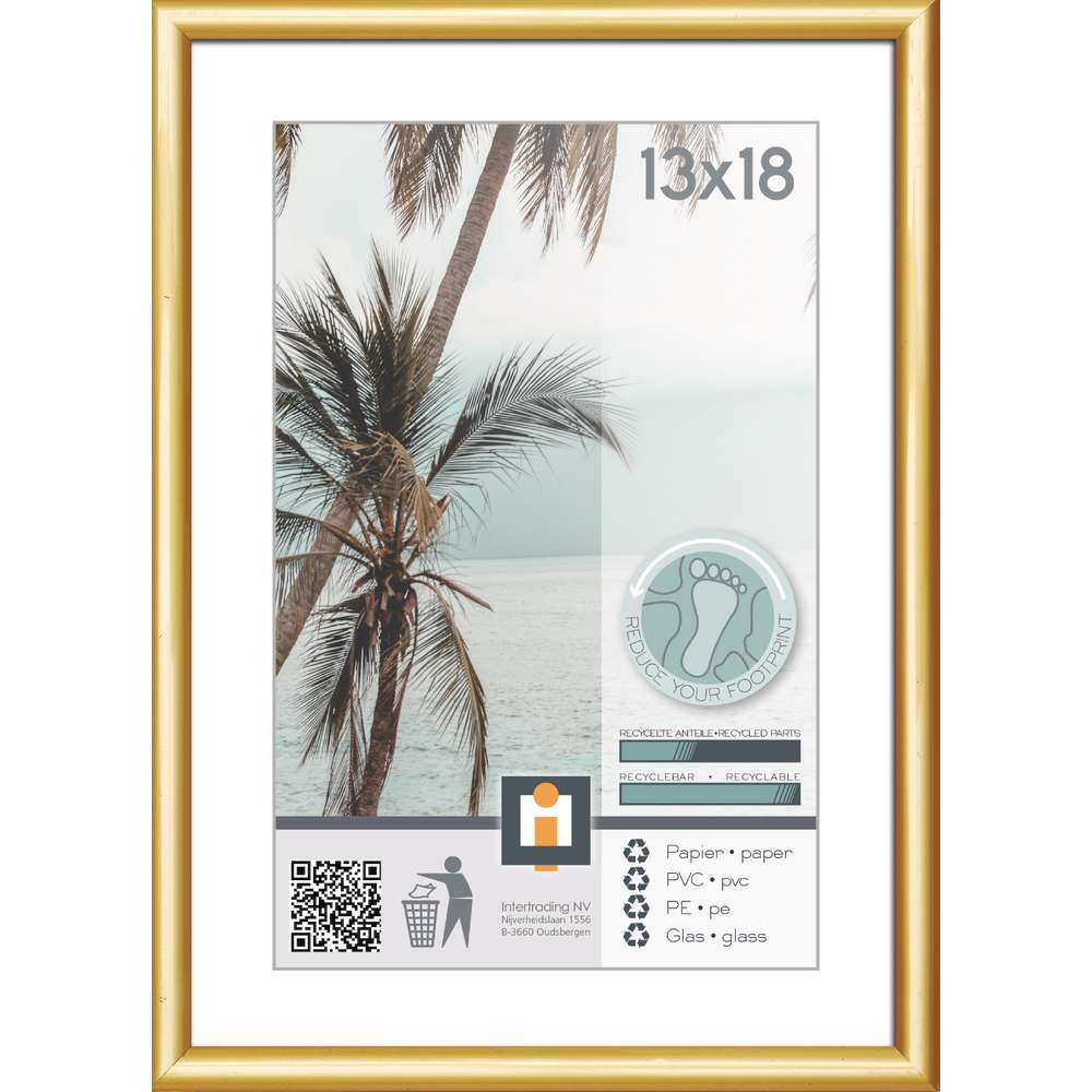 Produktabbildung Kyoto Kunststoffrahmen, 13 x 18, Gold