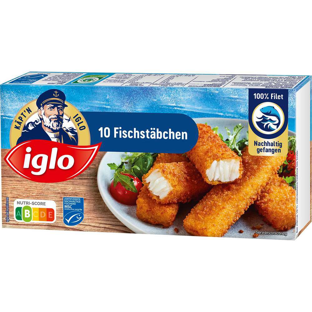 Produktabbildung Iglo Fischstäbchen, tiefgekühlt
