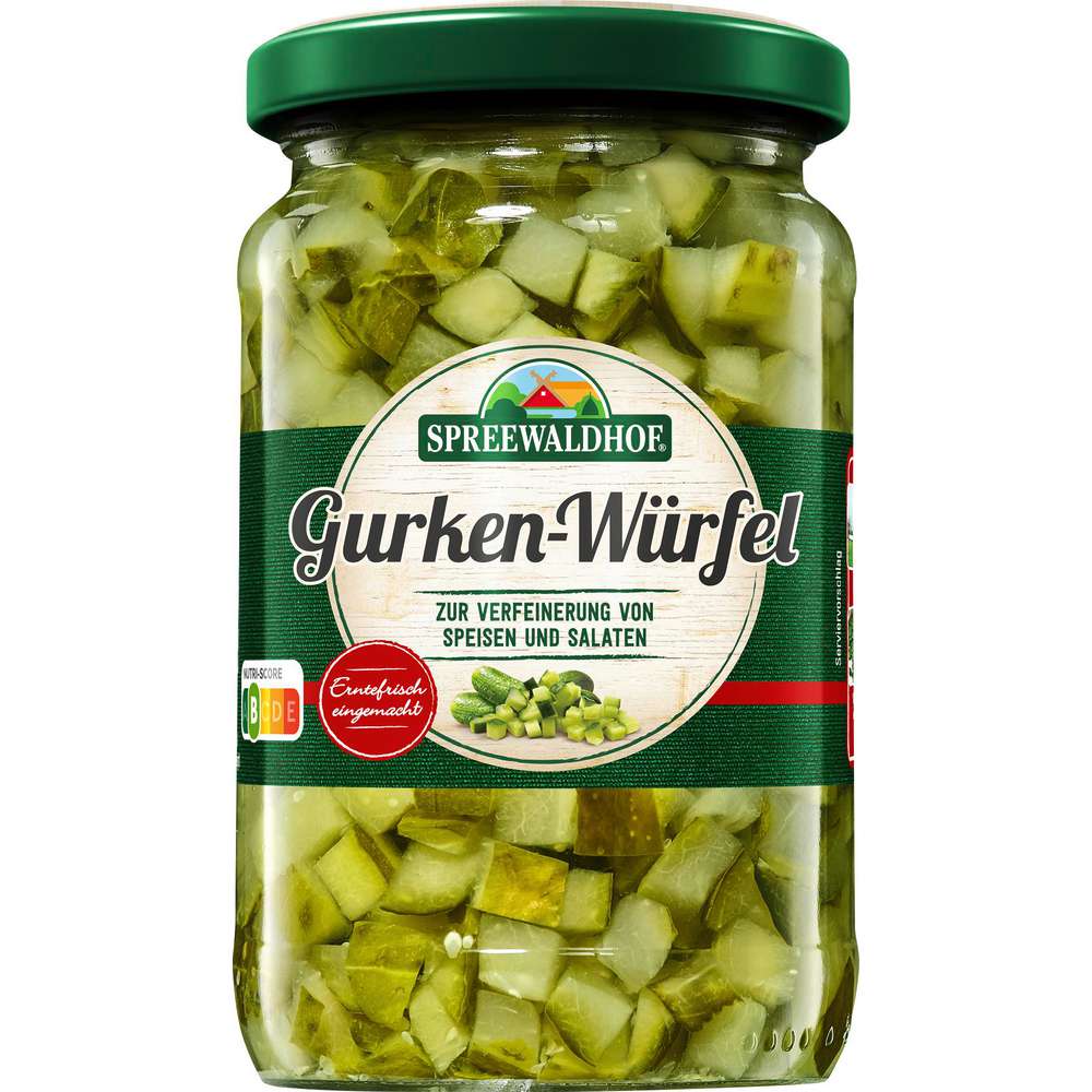 Produktabbildung Spreewaldhof Gurken-Würfel, fein geschnitten