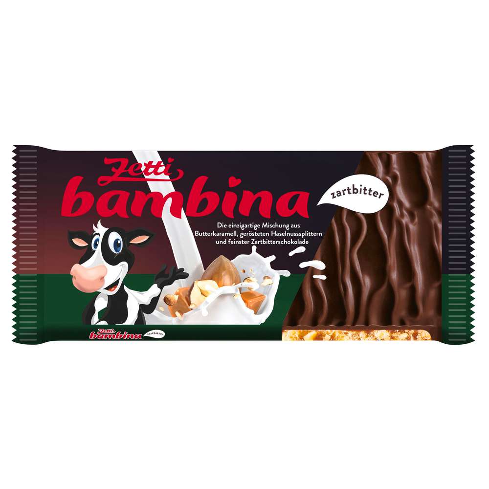 Produktabbildung Zetti Bambina Tafelschokolade, Karamell/Haselnuss/Zartbitter