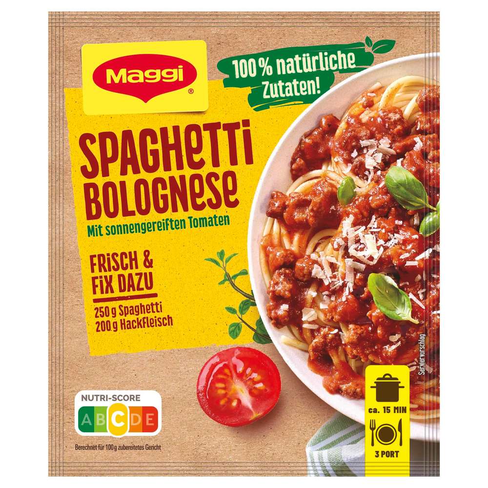 Produktabbildung Maggi Gewürzmischung Fix, Spaghetti Bolognese 100 % natürliche Zutaten