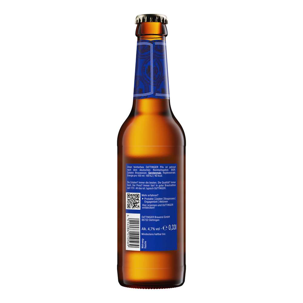 Produktabbildung Oettinger Pilsener Bier, 4,7 %
