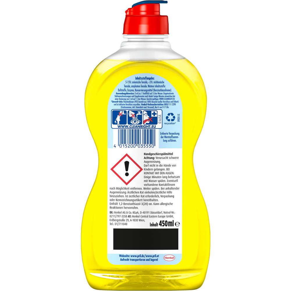 Produktabbildung Pril Geschirrspülmittel Kraftgel, Zitrone