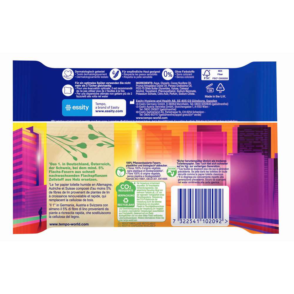 Produktabbildung Tempo Feuchte Toilettentücher, Limited Edition