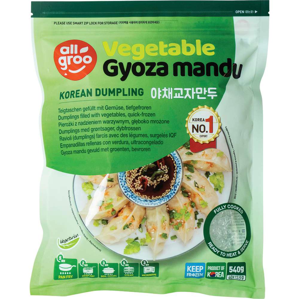 Produktabbildung ALLGROO Dumpling mit Gemüse, Vegan