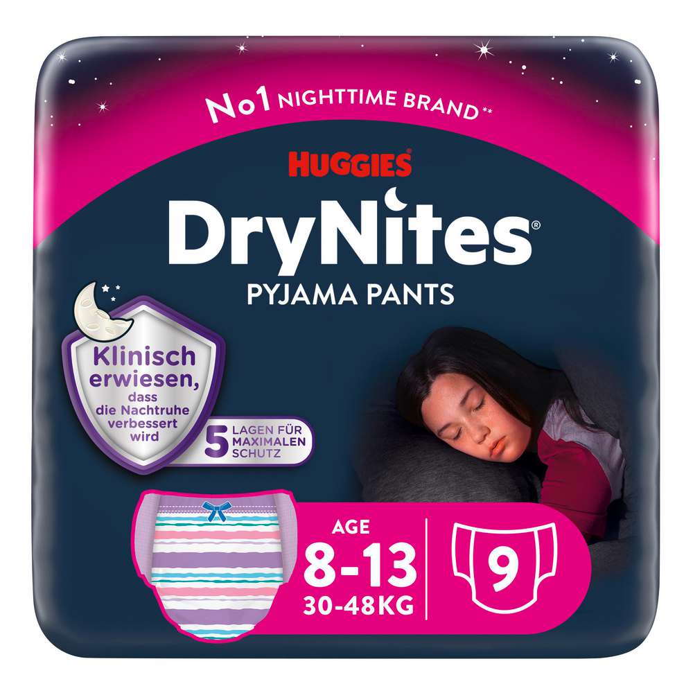Produktabbildung Huggies Windeln DryNites Pyjama Pants, Girl 8-15 Jahre