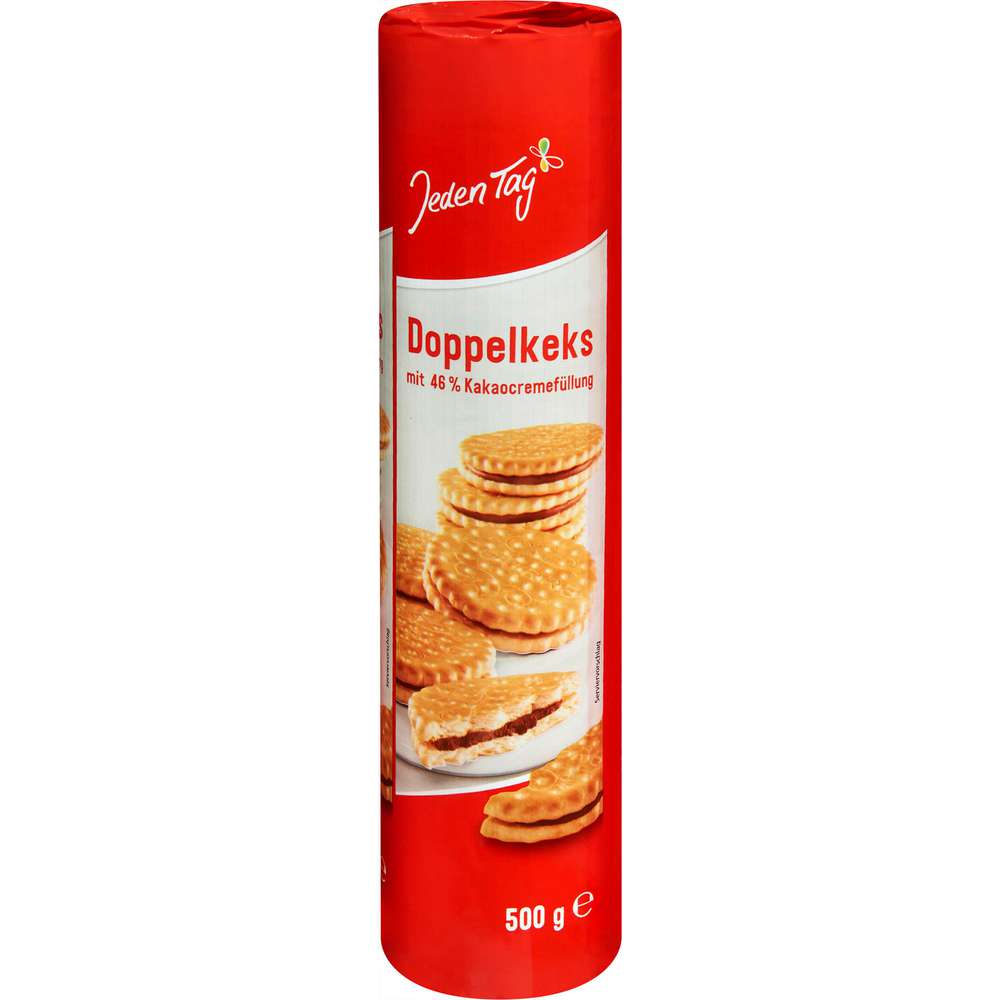 Produktabbildung Jeden Tag Doppelkeks, Kakao