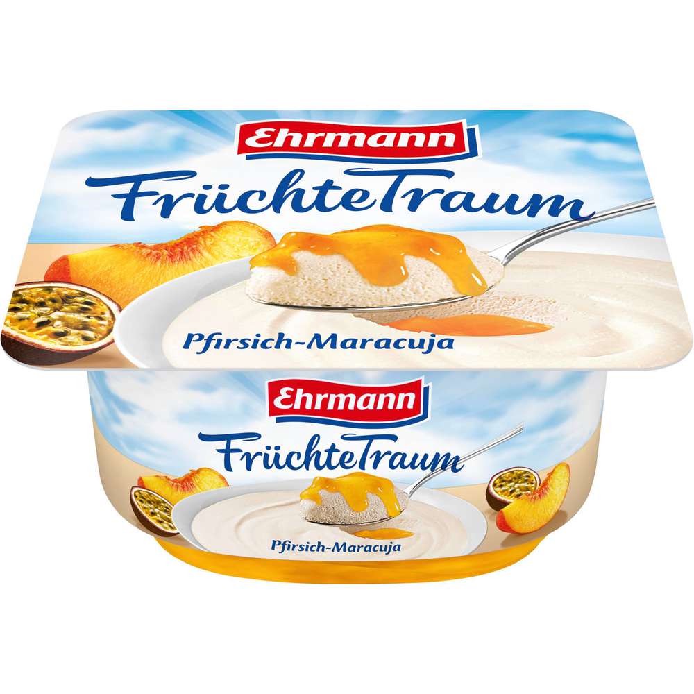 Produktabbildung Ehrmann Fruchtquark Früchtetraum, Pfirsich-Maracuja