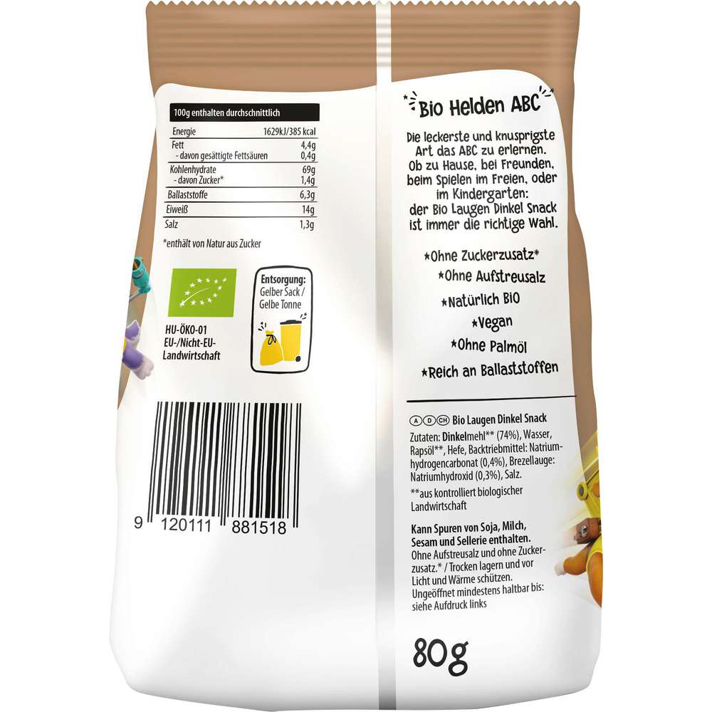 Produktabbildung Pure & Fun Bio Helden ABC Paw Patrol, Laugen-Dinkel