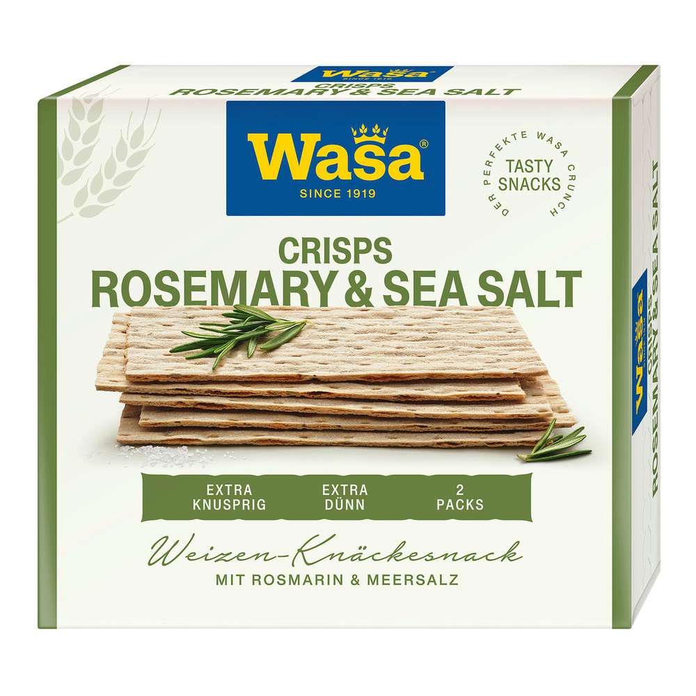 Produktabbildung Wasa Knäckebrot Delicata Crisp Rosemary & Sea Salt