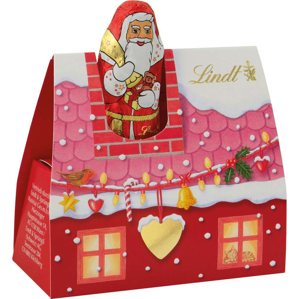 Produktabbildung Lindt Schoko-Weihnachtsmann im Mini Schornstein