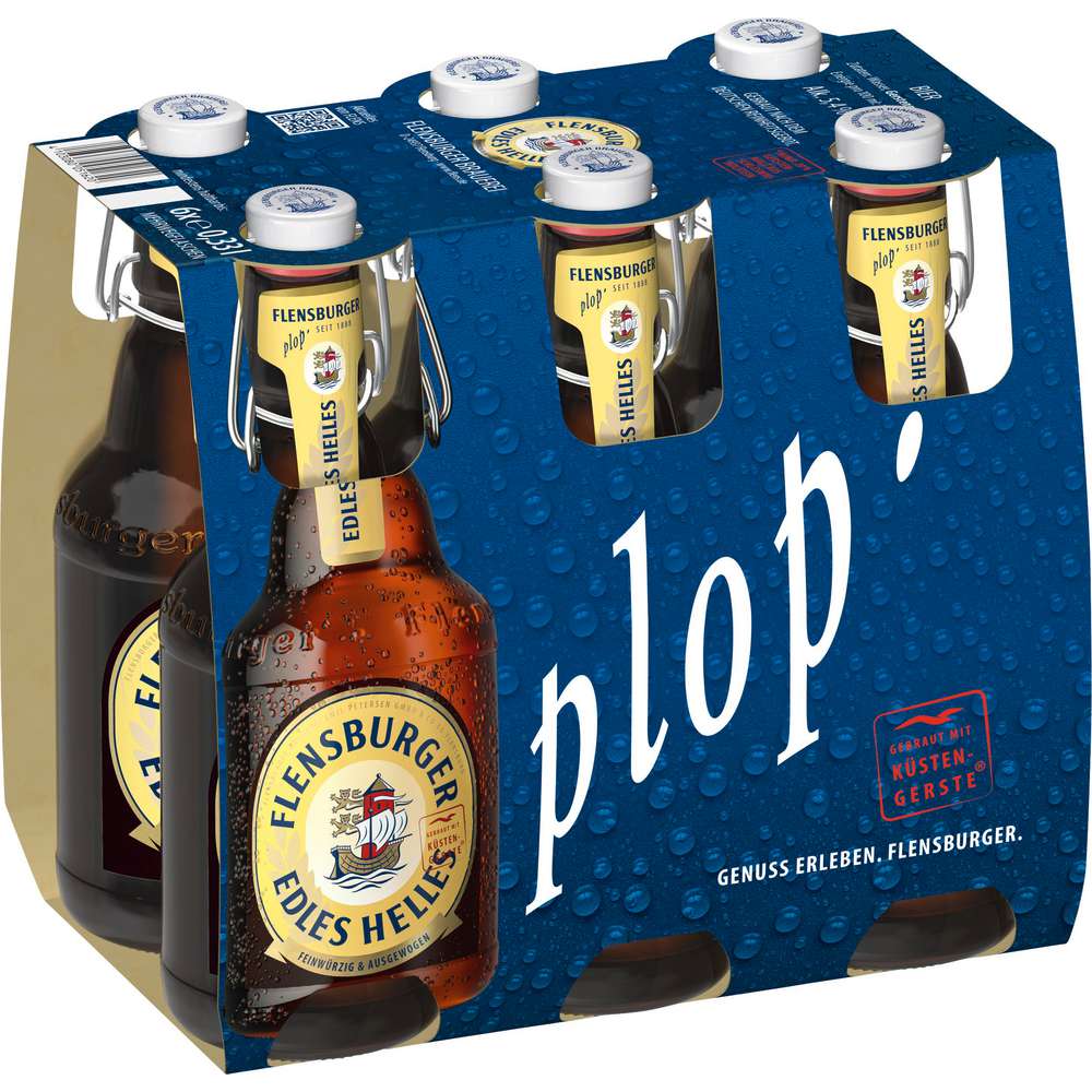 Produktabbildung Flensburger Bier, Edles Helles 5,4% (6x 0,330 Liter)