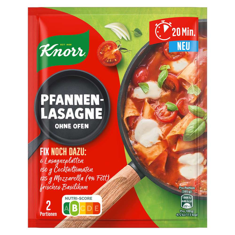 Produktabbildung Knorr Fix Würzmischung, Pfannen Lasagne