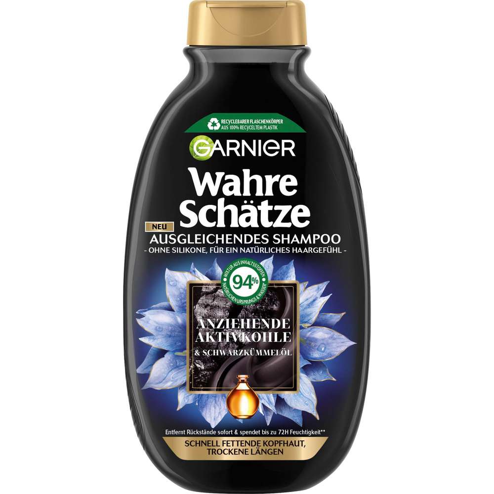Produktabbildung Garnier Wahre Schätze Haarshampoo, Aktivkohle
