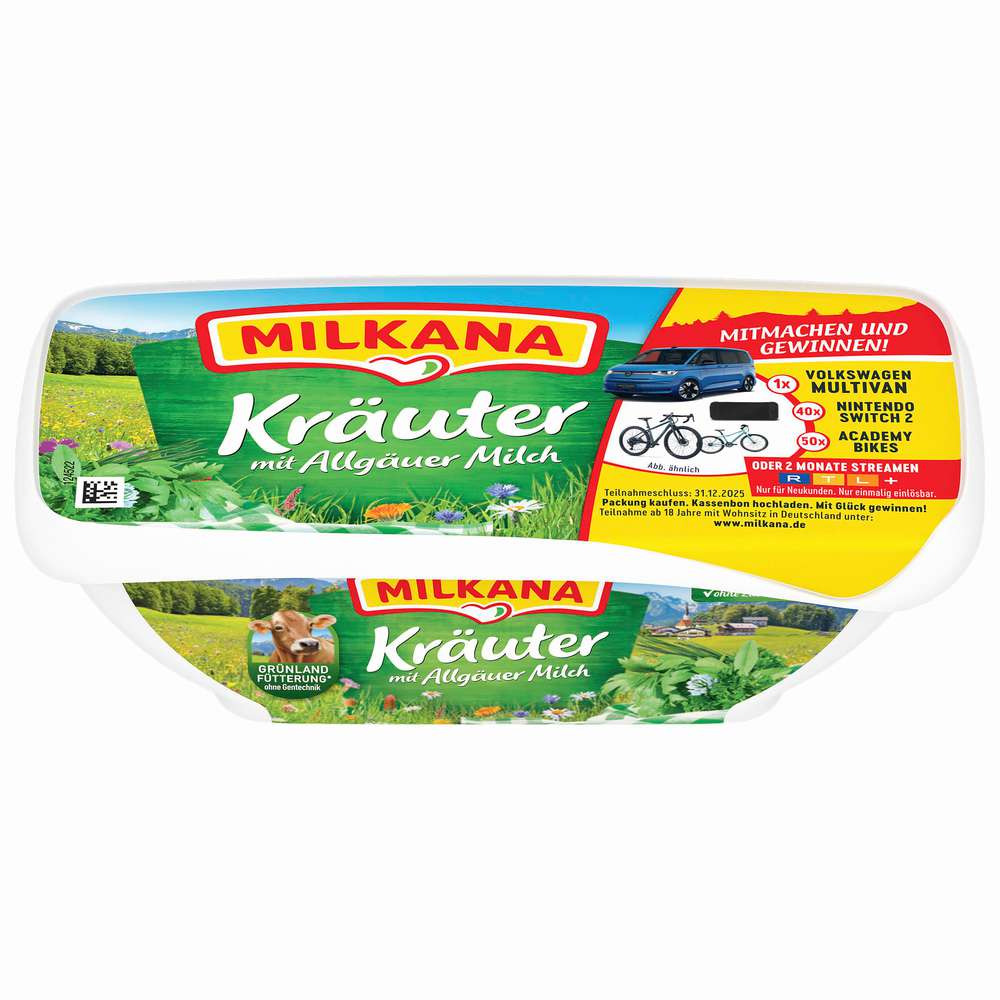 Produktabbildung Milkana Schmelzkäse, Kräuter mit Allgäuer Milch