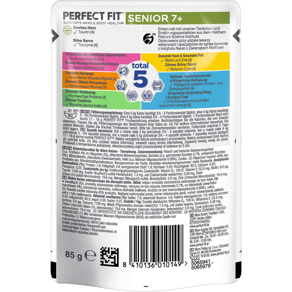 Produktabbildung Perfect Fit Katzen-Nassfutter Senior, Truthahn/Karotte