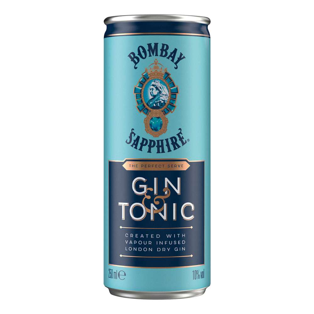 Produktabbildung Bombay Dry Gin & Tonic Mixgetränk 10%