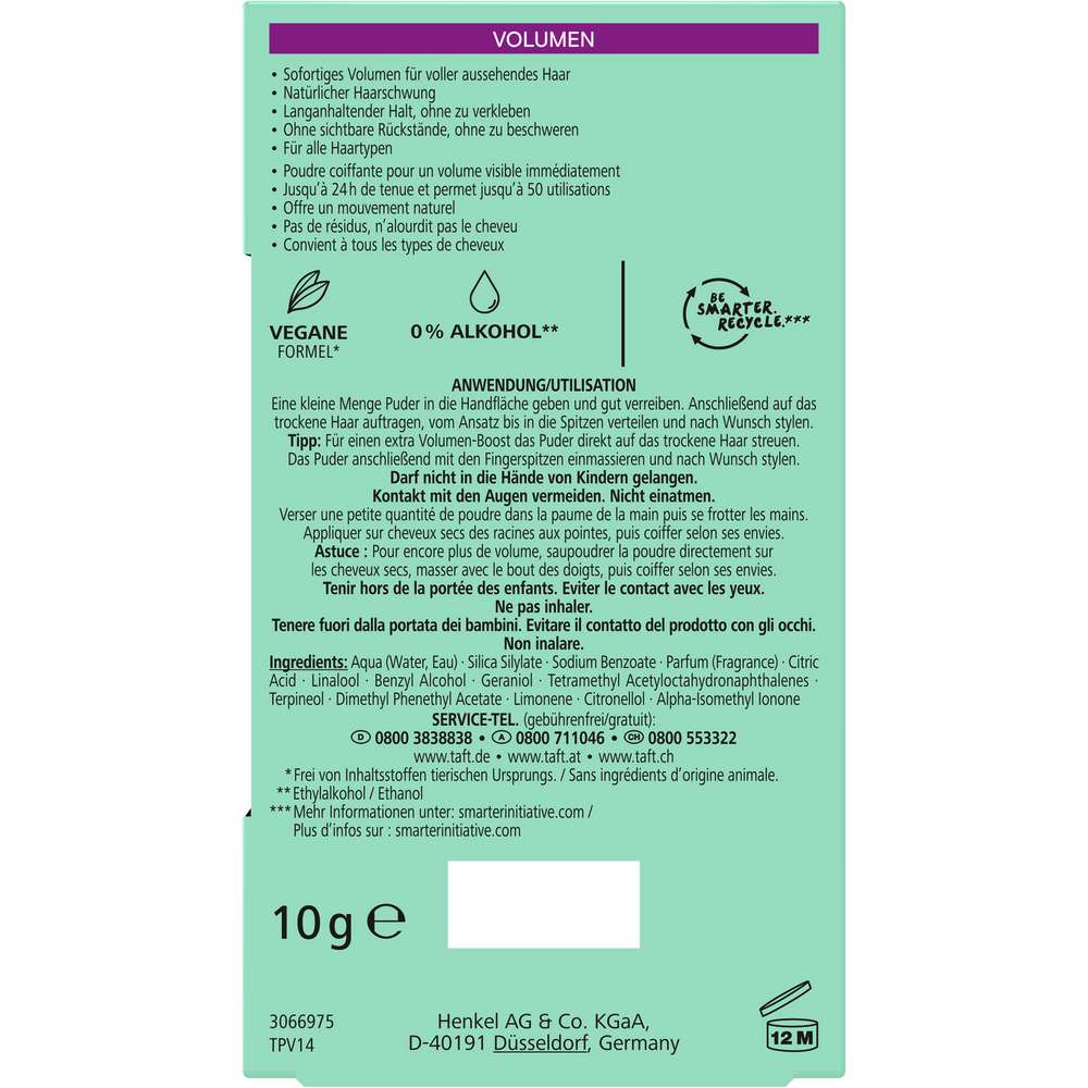 Produktabbildung Drei Wetter Taft Haarpuder, Volumen