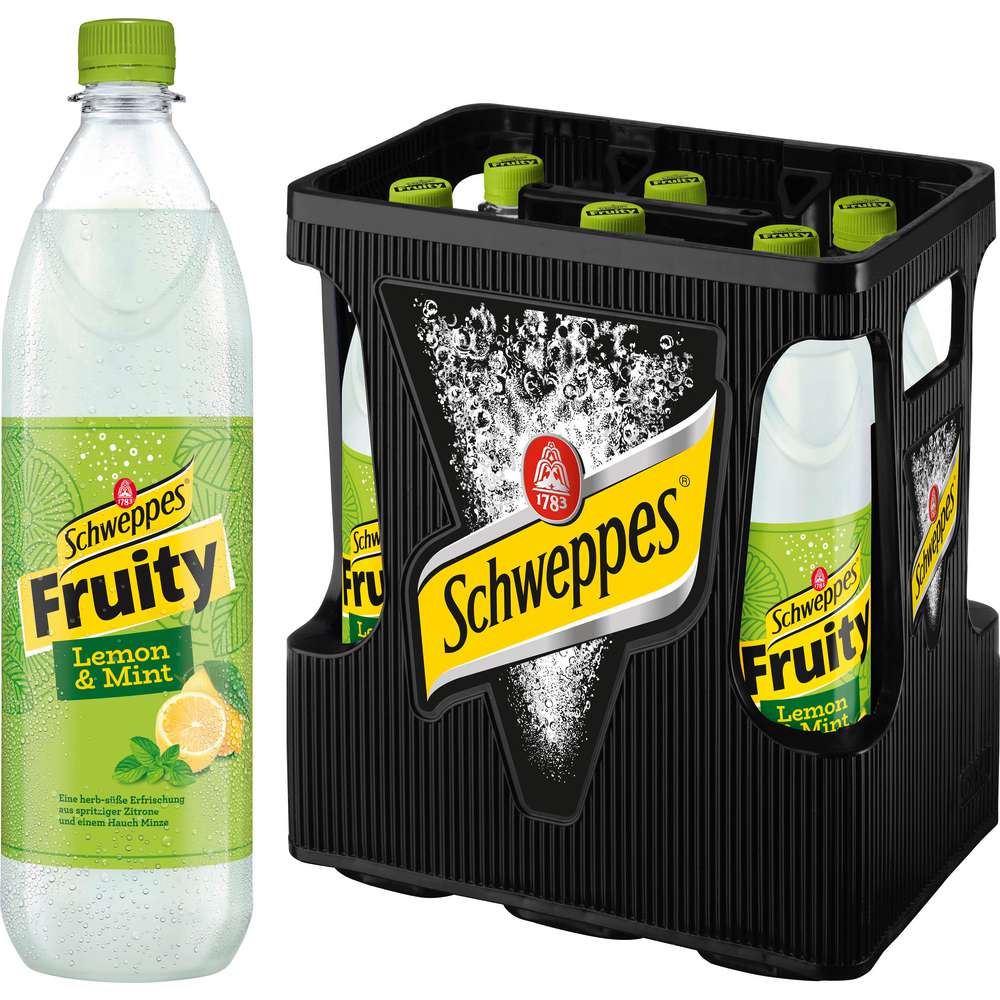 Produktabbildung Schweppes Fruity Lemon&Mint (6x 1,000 Liter)