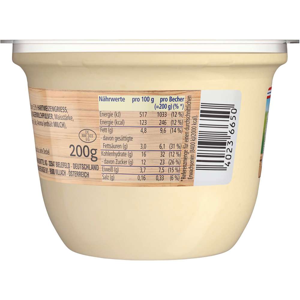 Produktabbildung Dr. Oetker Grieß Pudding Natur