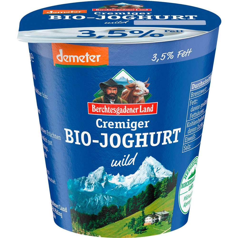 Produktabbildung Berchtesgadener Land Bio Demeter Bioghurt cremig 3,9% Fett