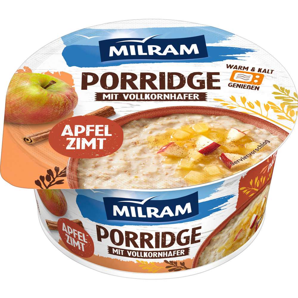 Produktabbildung Milram Porridge, Apfel-Zimt