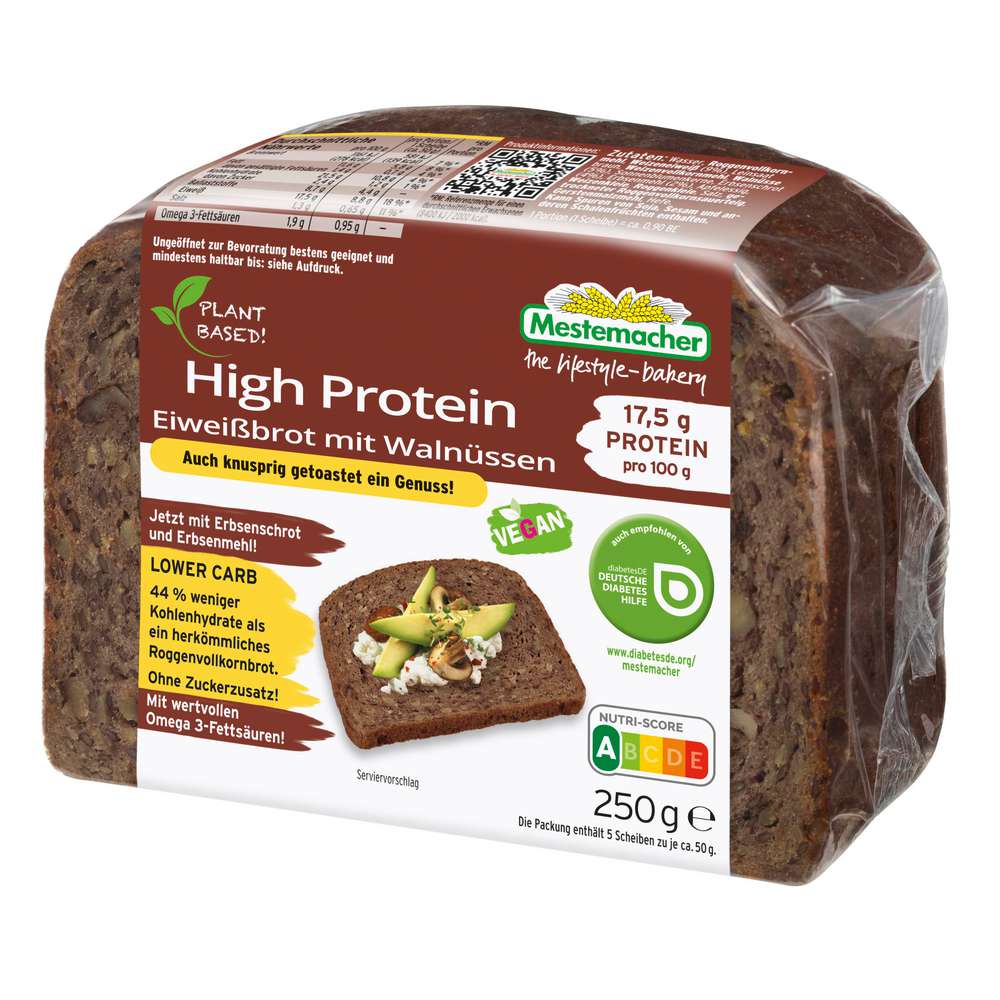 Produktabbildung Mestemacher Eiweißbrot, Walnuss