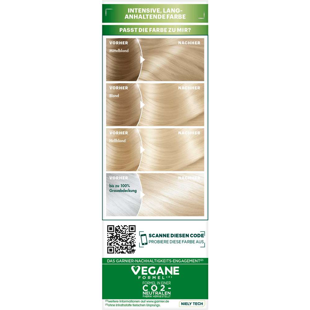 Produktabbildung Garnier Haarfarbe-Creme Nutrisse, 10.1A extra kühles Hellblond