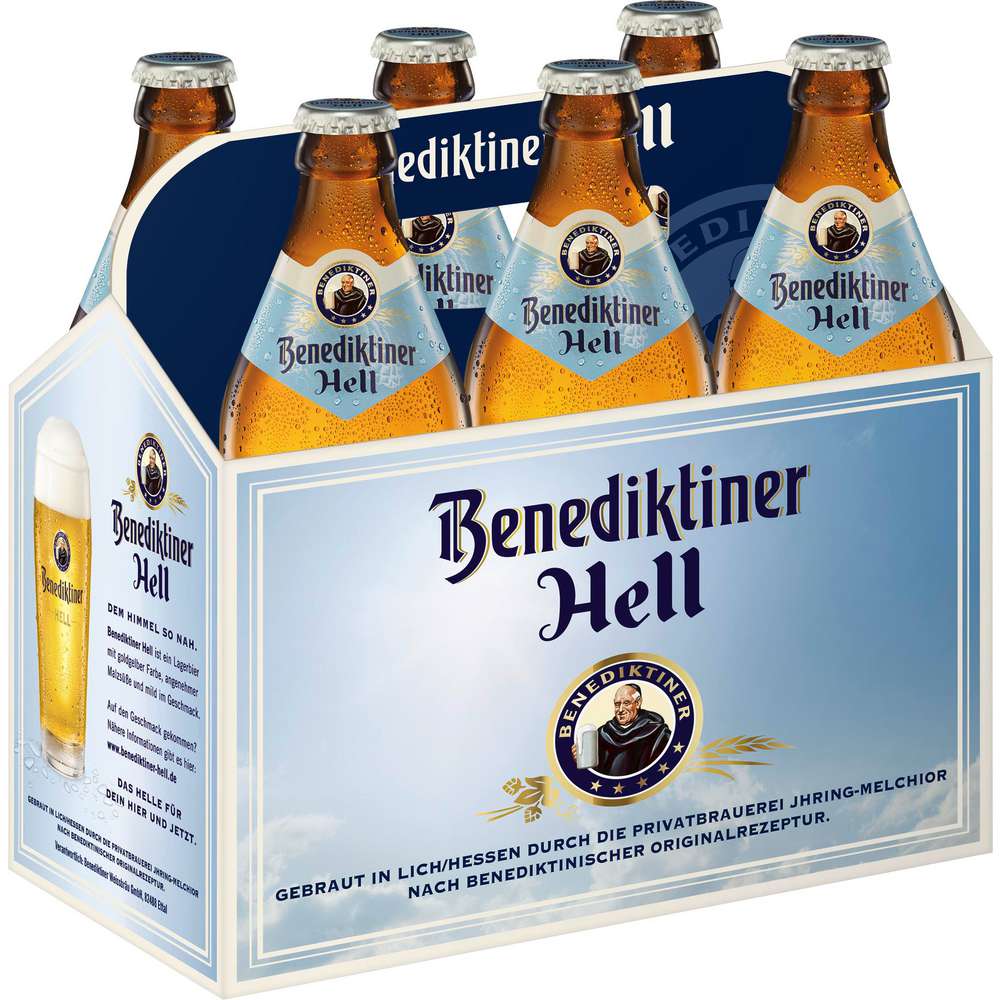 Produktabbildung Benediktiner Weißbier, hell 5% (6x 0,500 Liter)