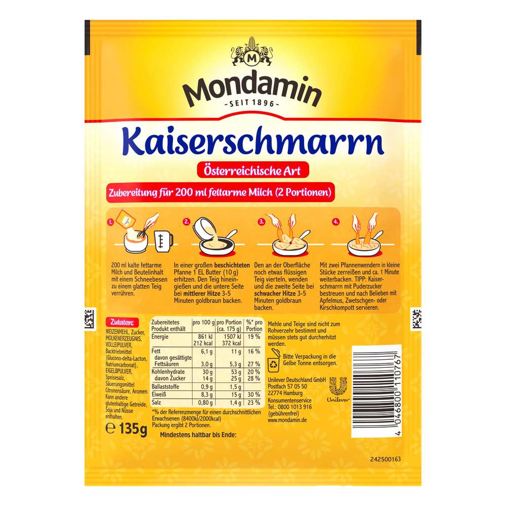 Produktabbildung Mondamin Kaiserschmarrn, Österreichische Art