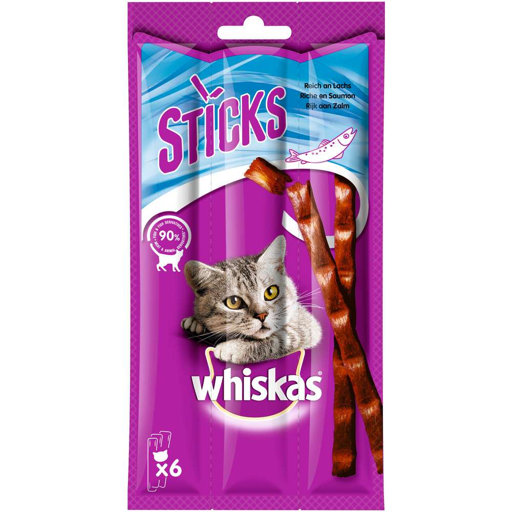 Produktabbildung Whiskas Katzen-Snack Sticks, Lachs