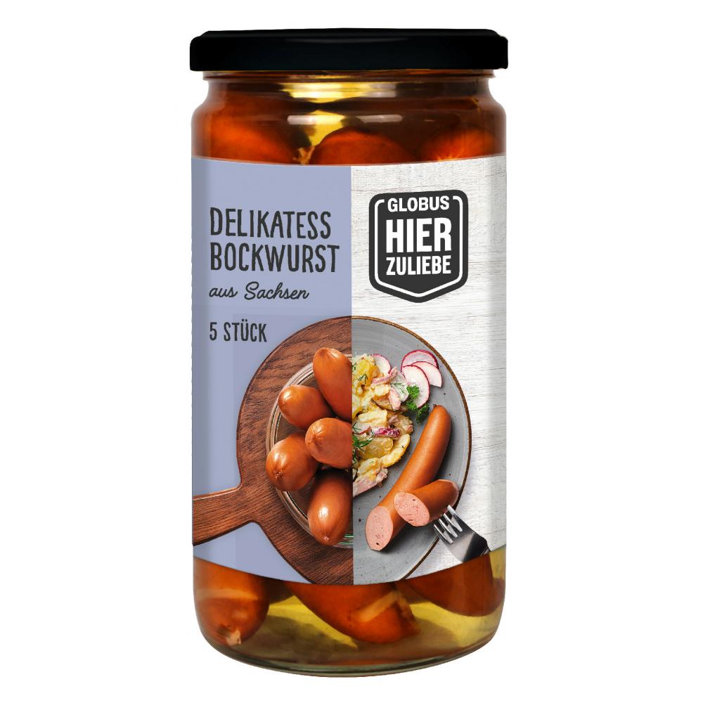 Produktabbildung keine Marke Globus HierZuliebe  Delikatess Bockwurst, 670 g
