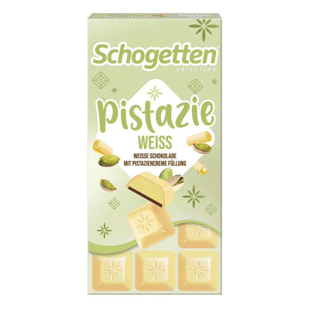 Produktabbildung Schogetten Tafelschokolade,  Weisse Pistazie 