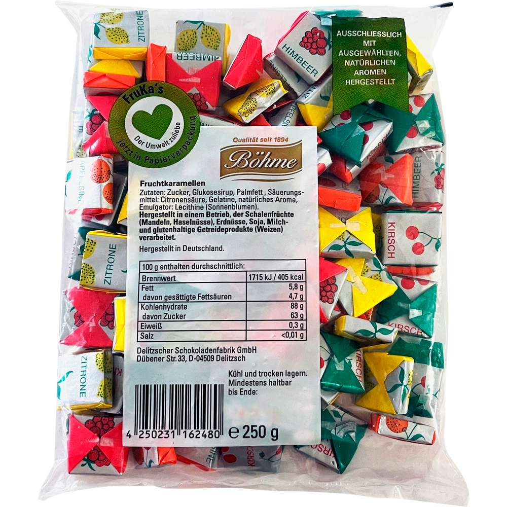 Produktabbildung Böhme Fruchtige Kaubonbons, Fruchtkaramellen