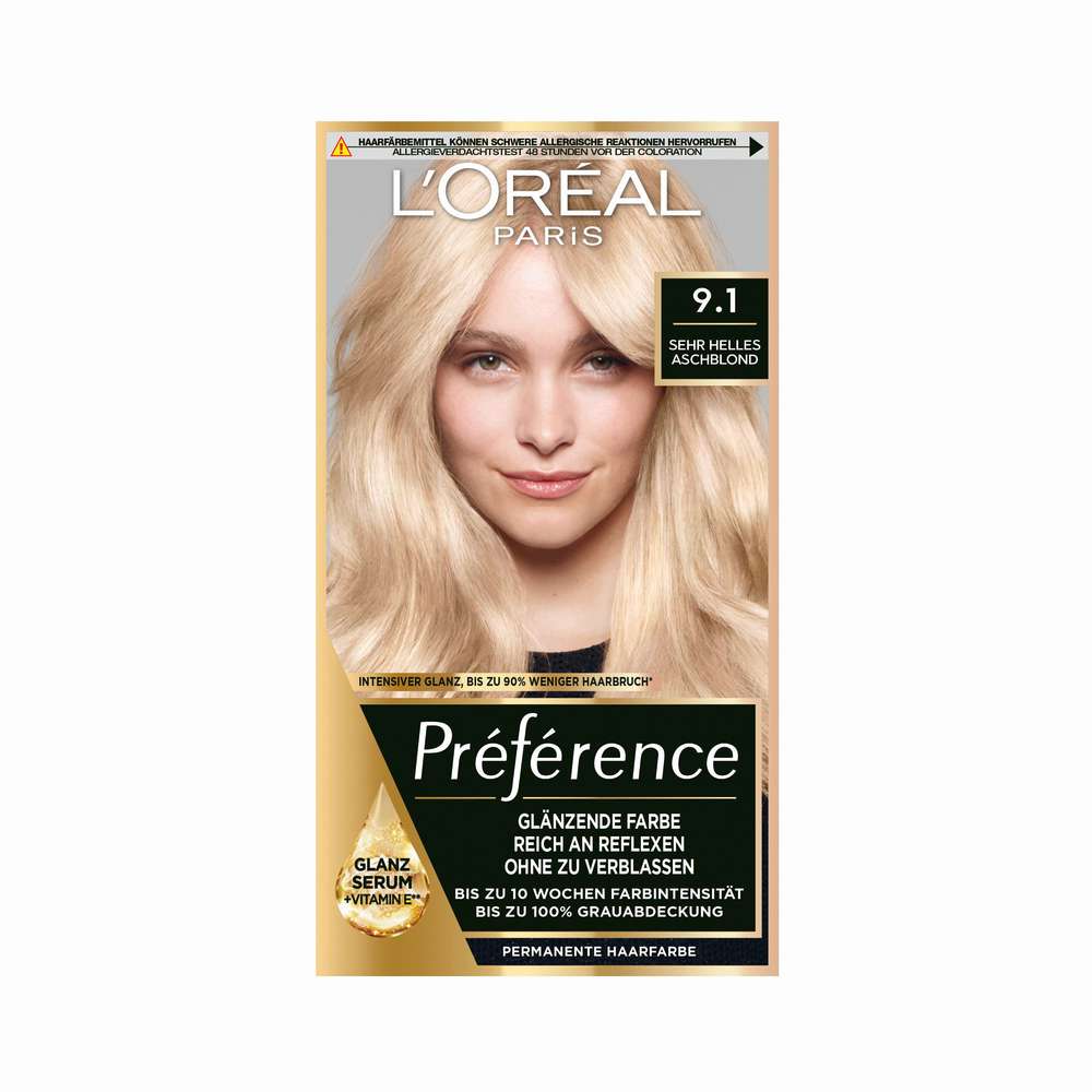 Produktabbildung L'Oreal Paris Haarfarbe Preference, 9.1 Oslo