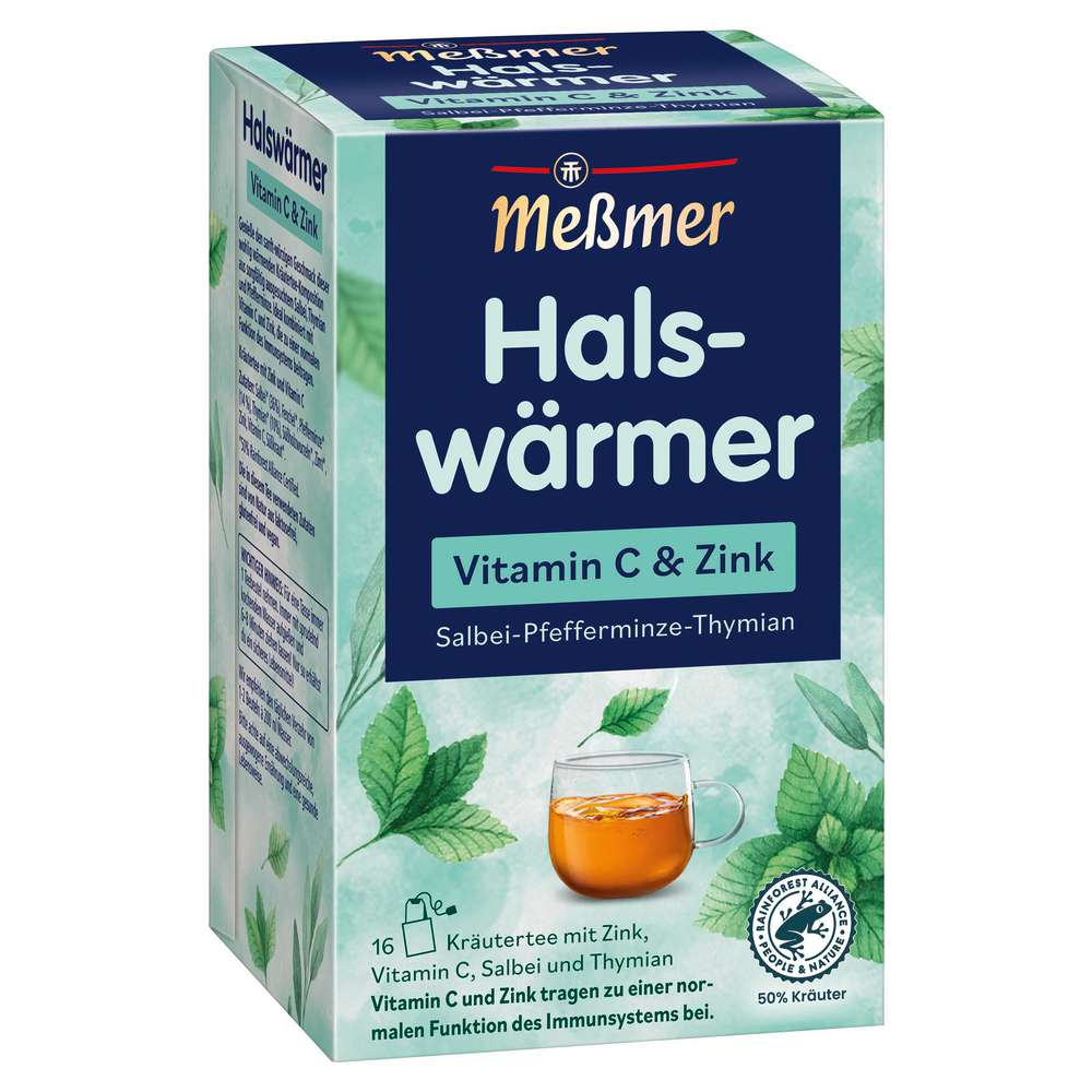 Produktabbildung Messmer Kräutertee Halswärmer, Salbei-Pfefferminz-Thymian 