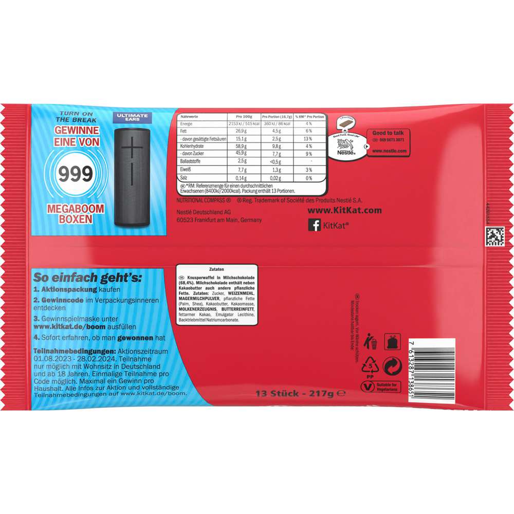 Produktabbildung KitKat Schokoriegel, Mini