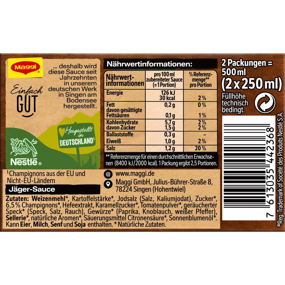 Produktabbildung Maggi Delikatess-Sauce, Jäger