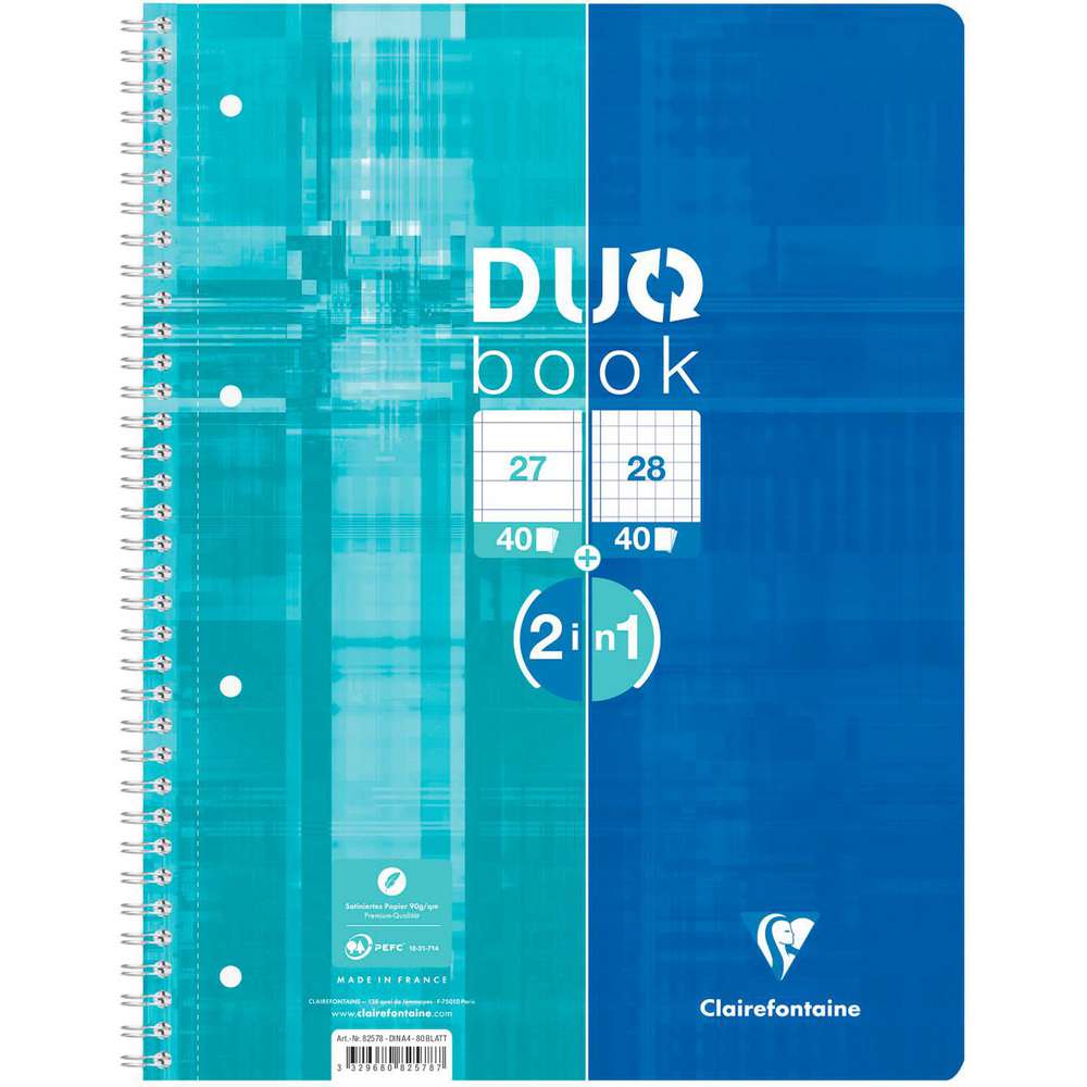 Produktabbildung  Duo Collegeblock A4, kariert/liniert
