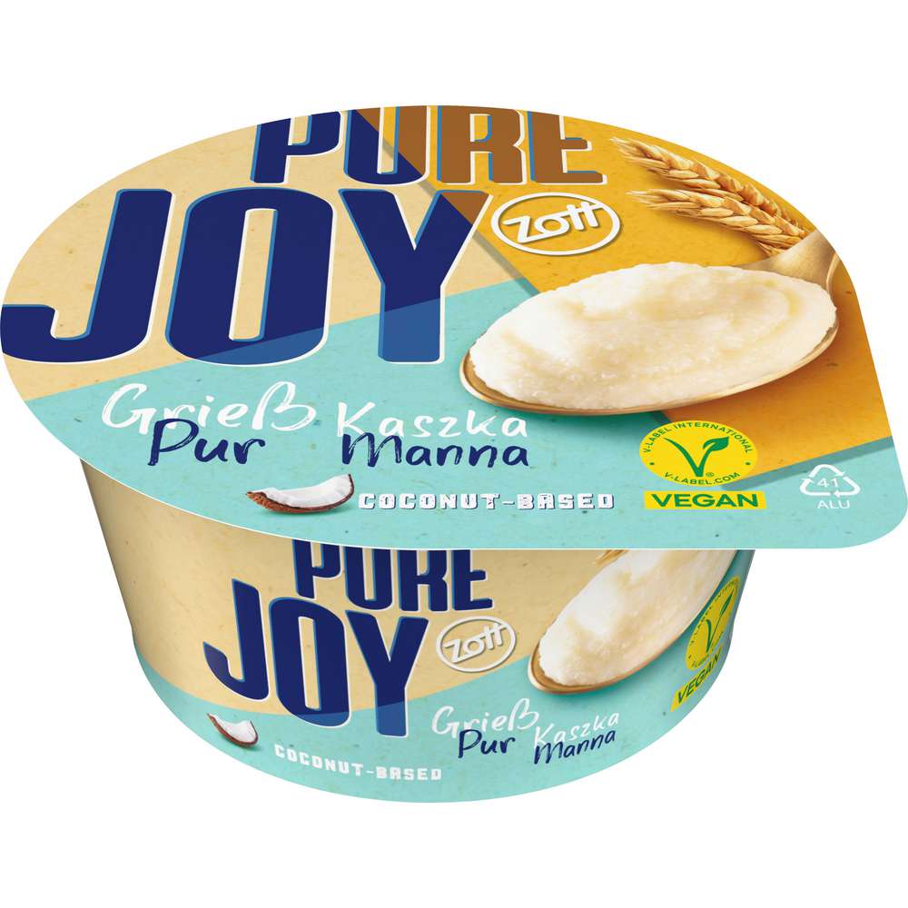 Produktabbildung Zott Pure Joy Grießdessert Pur, Vegan