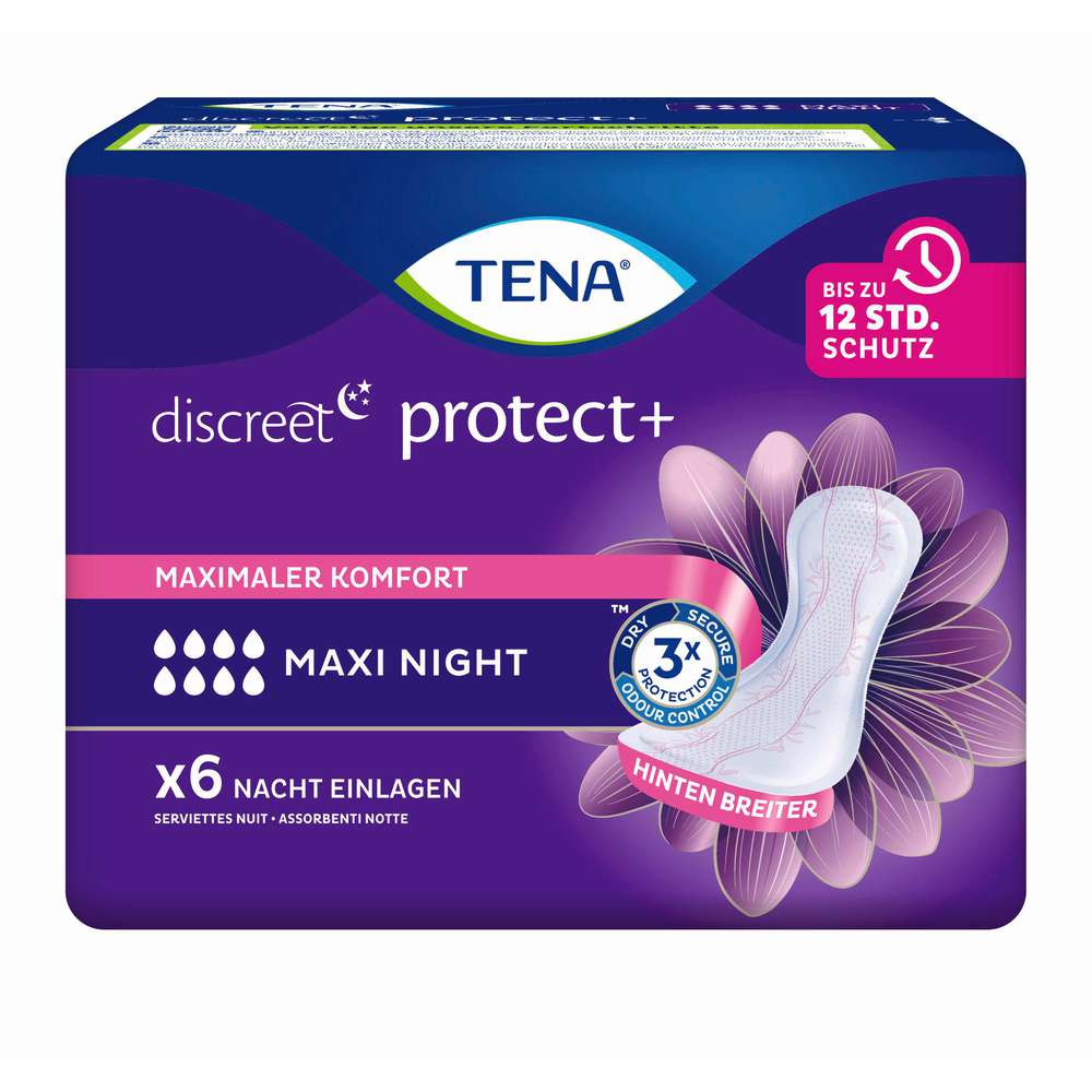 Produktabbildung Tena Nacht Einlagen Discreet, Maxi Night