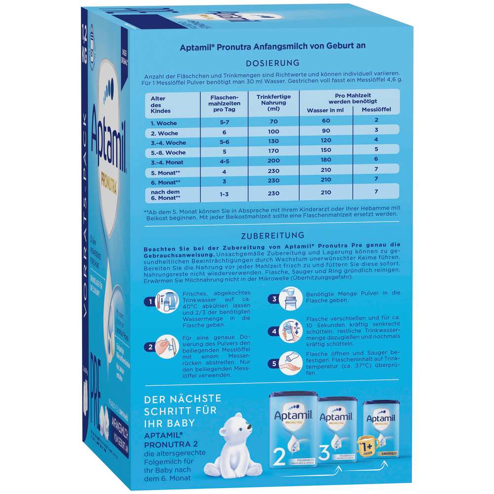 Produktabbildung Aptamil Pronatura Anfangsmilch Pre 