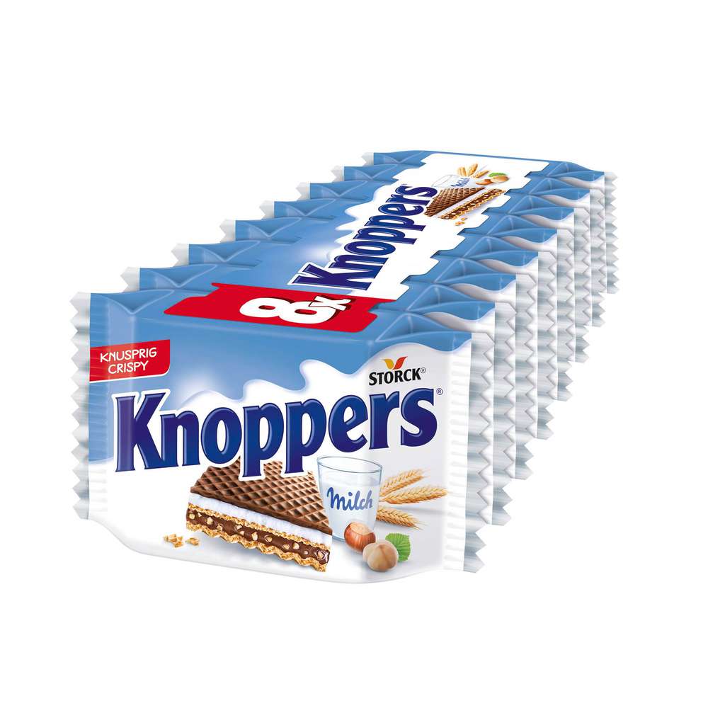 Produktabbildung Knoppers Schokolade Milch-Haselnuss-Schnitte 8-er
