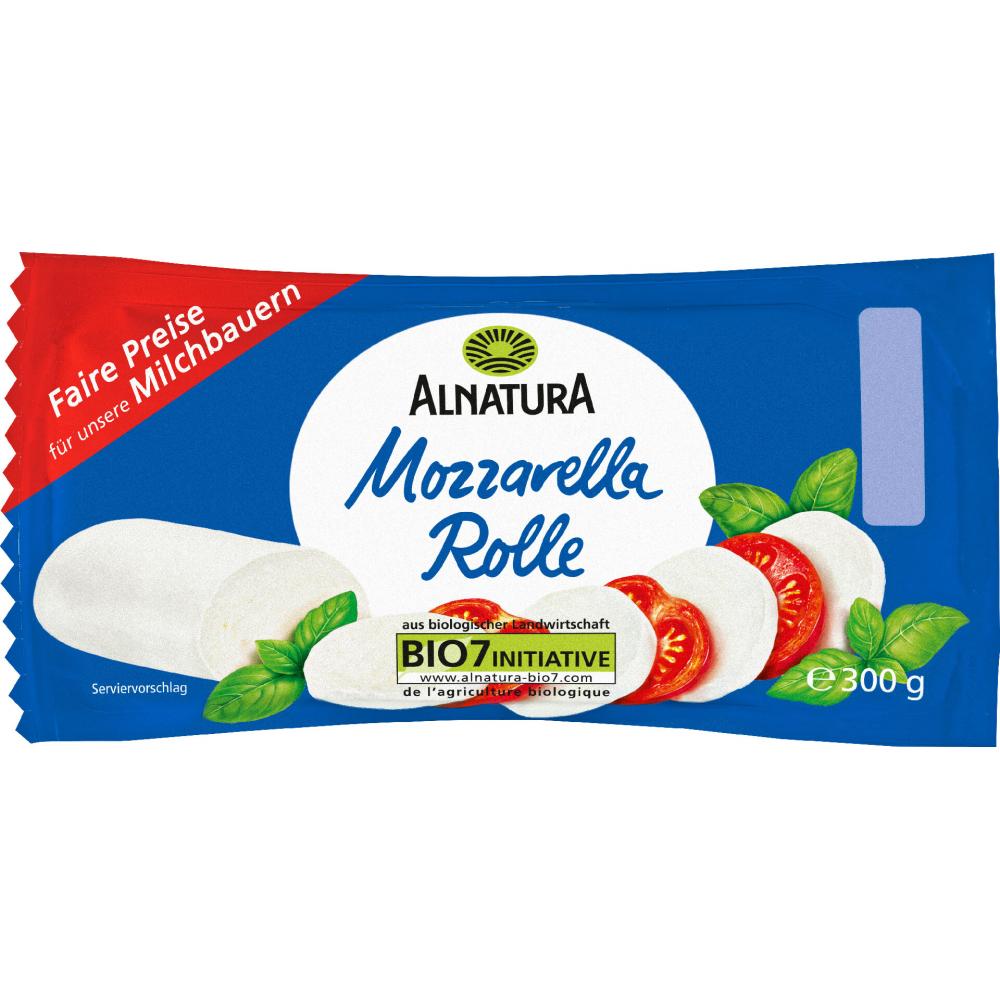 Produktabbildung keine Marke Alnatura Bio Mozzarella-Rolle, 300 g