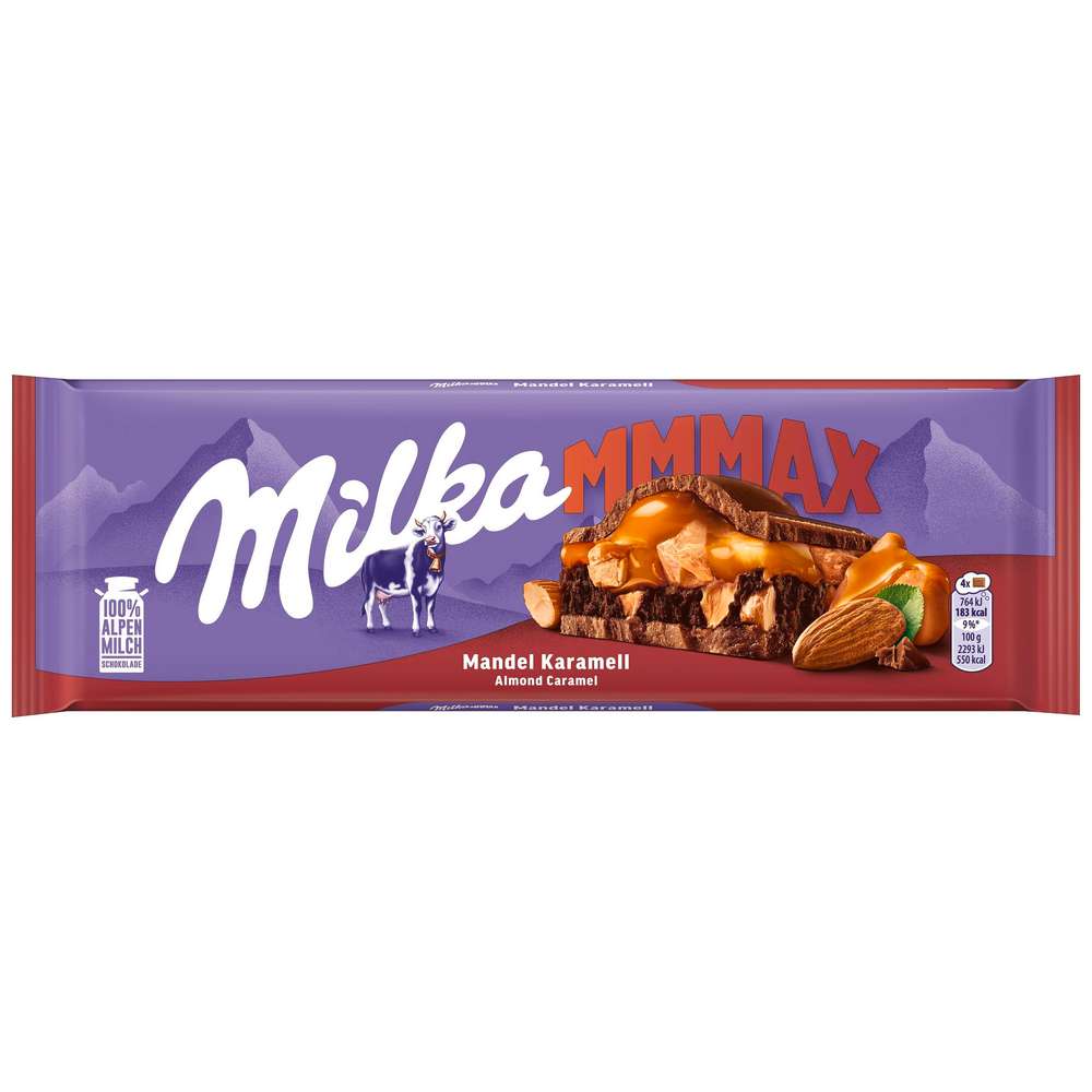 Produktabbildung Milka Tafelschokolade, Mandel-Karamell