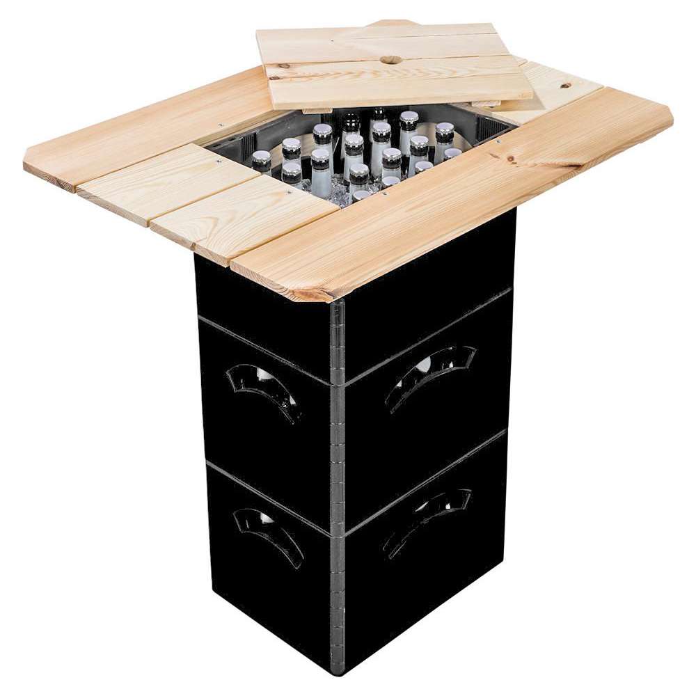 Produktabbildung Haushalt International Holztisch-Bierkasten mit Deckel