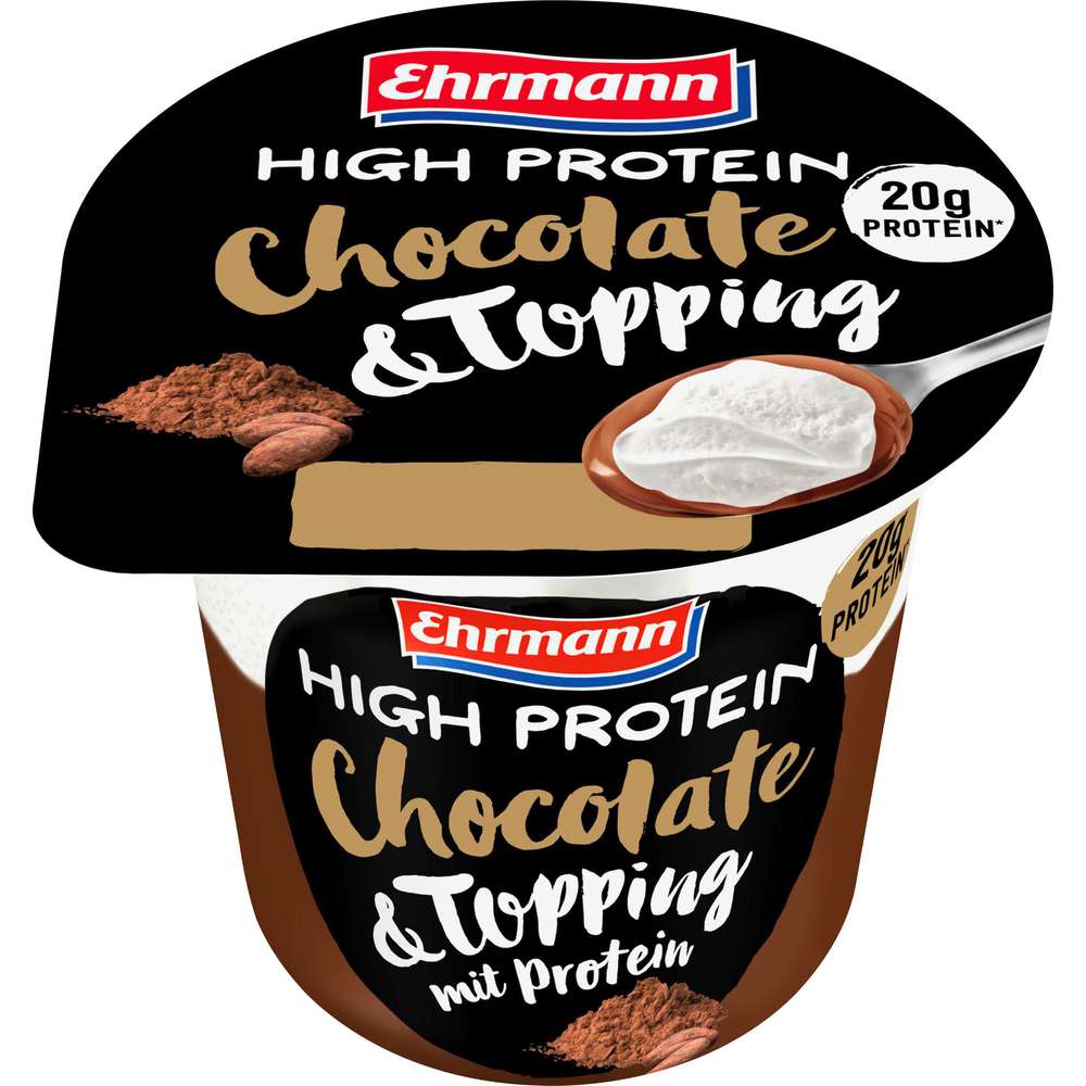 Produktabbildung Ehrmann High Protein Pudding, Schoko & Topping